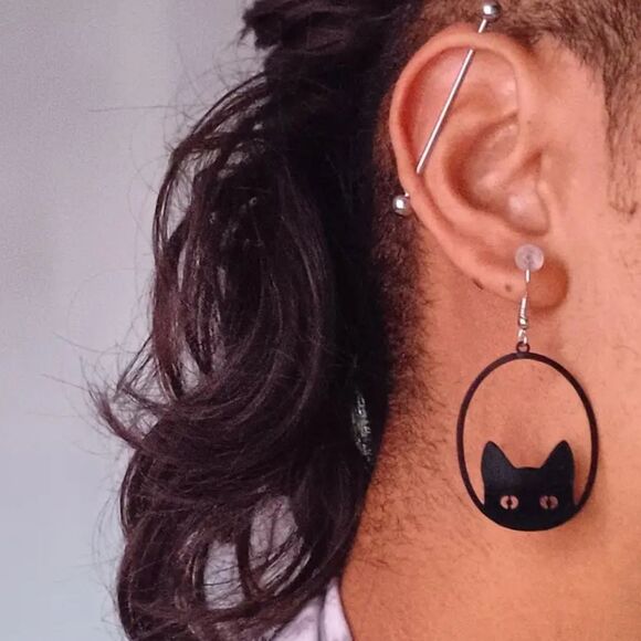 Hand crafted halloween dangle earrings - Picture 3 of 15